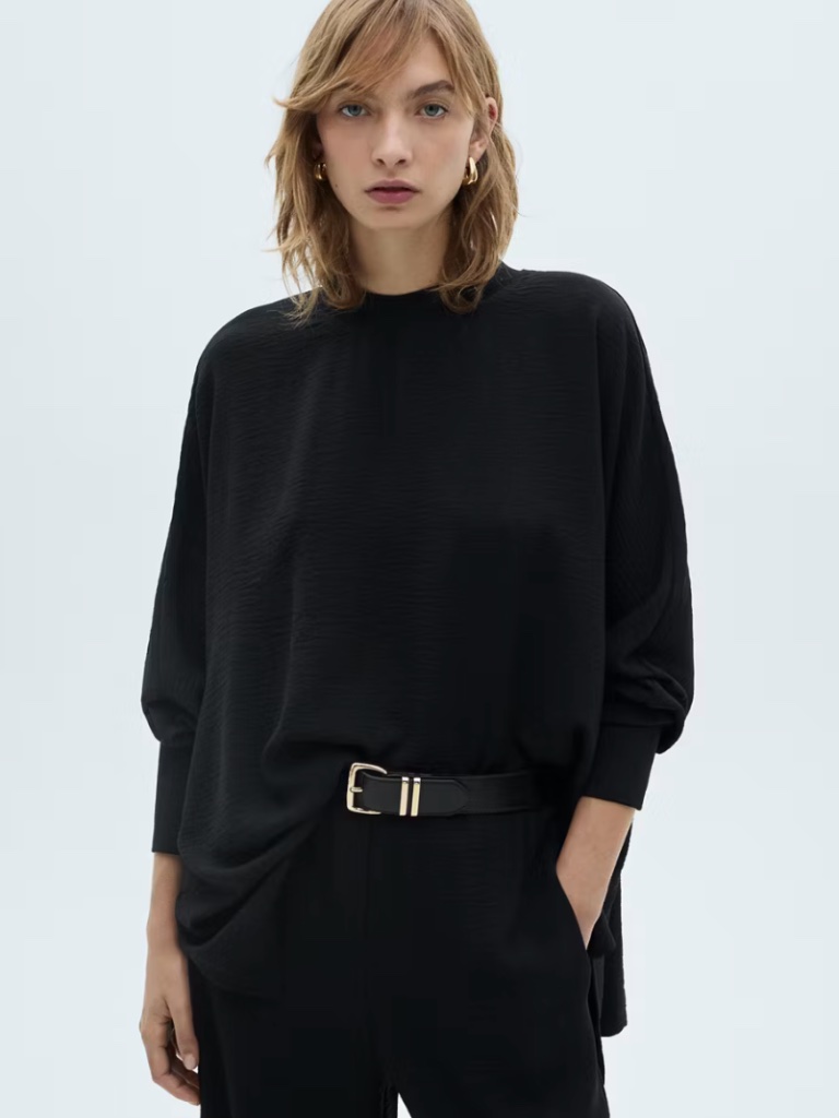 Mango Black Oversized Knitted Co-Ord Set, Easy, Pull On, Guc Women's Xs And S